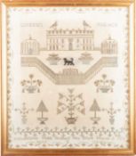 A GEORGE III NEEDLEWORK SAMPLER