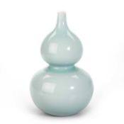 A CELADON ENAMELLED VASE