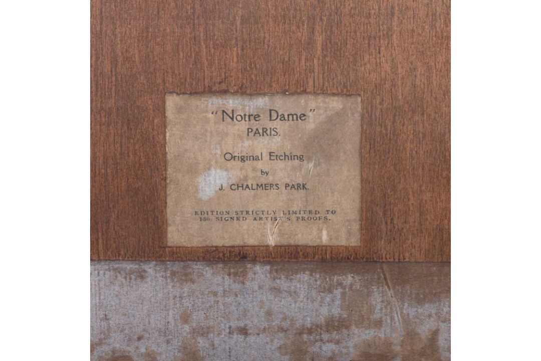 JAMES CHALMERS PARK (1858-1938) NOTRE DAME, PARIS - Image 4 of 4