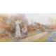 THOMAS JAMES LLOYD (1849-1910) MOTHER AND DAUGHTER COLLECTING FLOWERS - Image 1 of 3