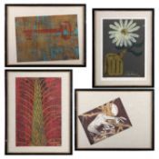 JUAN SALA SANTONJA (SPANISH 1923-2010) FOUR ABSTRACT AND STILL LIFE WORKS