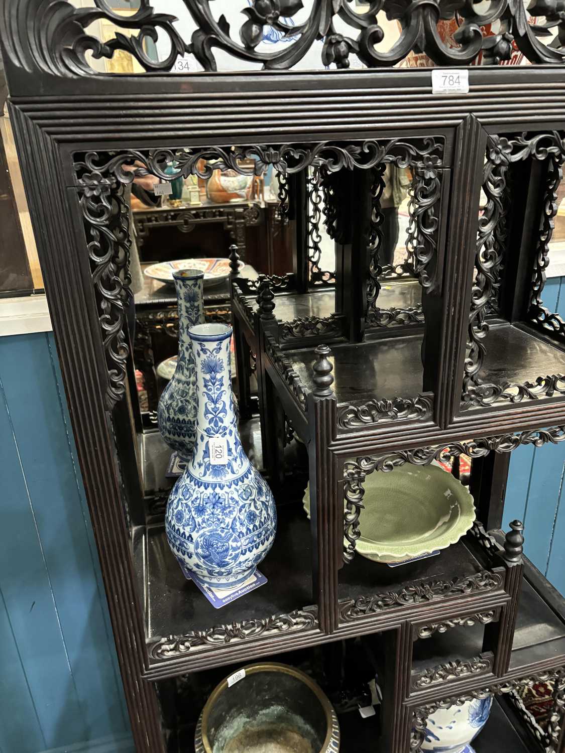 A CHINESE HARDWOOD DISPLAY CABINET, 19TH CENTURY - Image 2 of 8