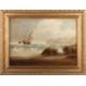 E.K REDMORE (1860-1941) PAIR OF COASTAL SCENES WITH SHIPS AND FIGURES - Image 2 of 4