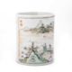A CHINESE FAMILLE VERTE BRUSH POT - Image 2 of 8