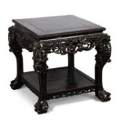 A CHINESE HARDWOOD TABLE, 19TH CENTURY