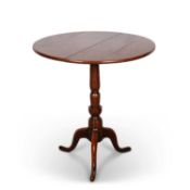 A GEORGE III OAK TILT-TOP TRIPOD TABLE