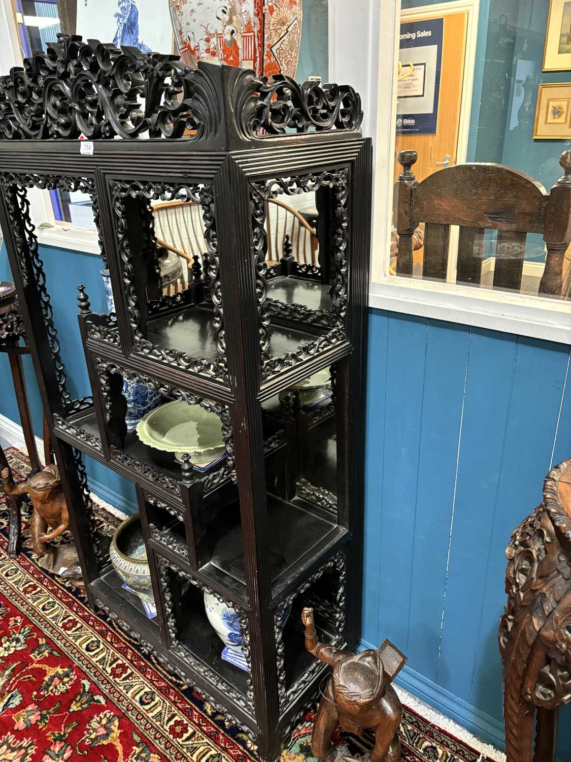 A CHINESE HARDWOOD DISPLAY CABINET, 19TH CENTURY - Image 3 of 8