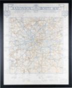 AN AA ROUTE MAP OF LONDON, CIRCA 1930