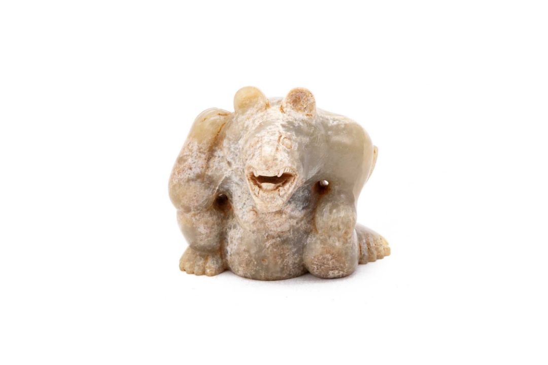 A HAN-STYLE HARDSTONE CARVING OF A BEAR