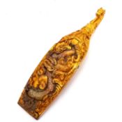A CHINESE GILT-BRONZE AND JADE BELT HOOK