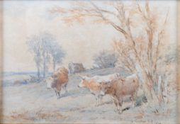 THOMAS SIDNEY COOPER R.A (1803-1902) CATTLE IN A FIELD