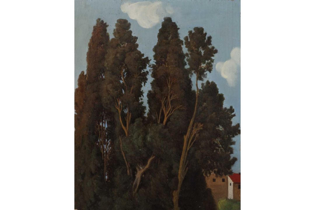 EARLY 20TH CENTURY FRENCH SCHOOL TREE LANDSCAPE - Image 2 of 3