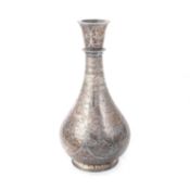 AN INDIAN SILVER-INLAID BIDRI VASE, LUCKNOW, 19TH CENTURY