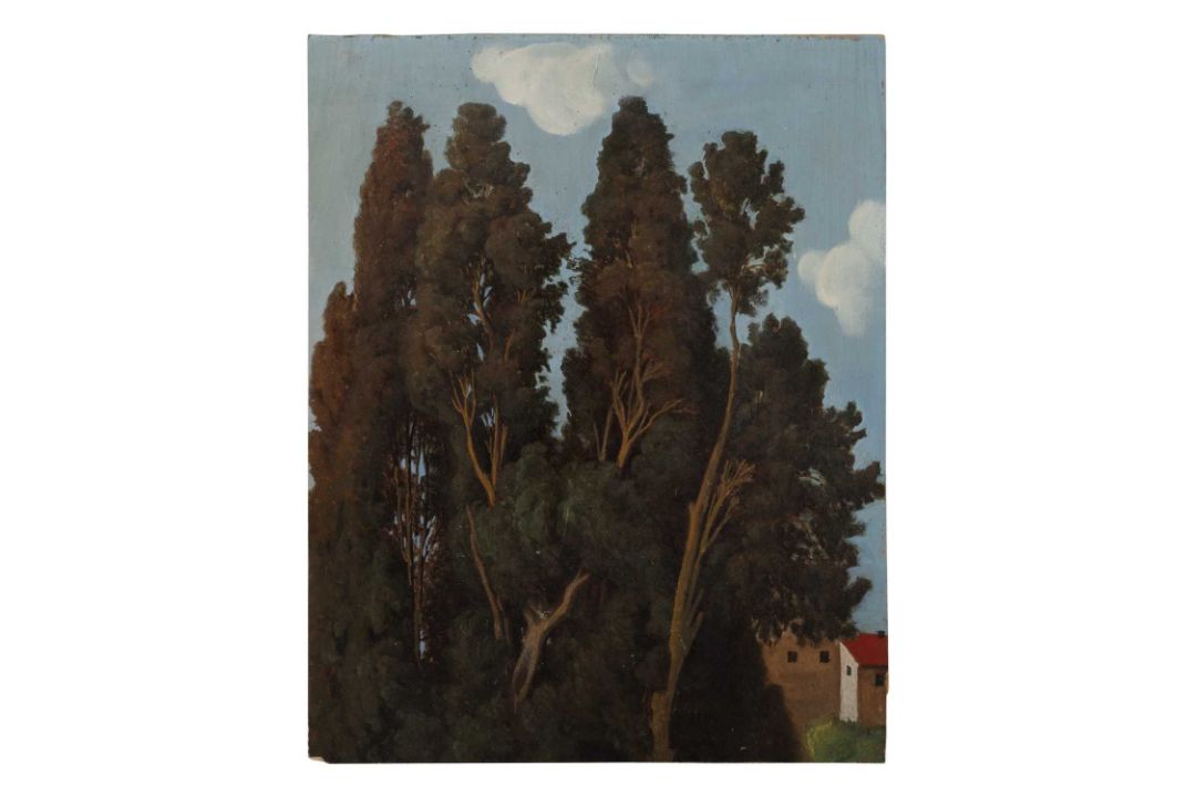 EARLY 20TH CENTURY FRENCH SCHOOL TREE LANDSCAPE - Image 1 of 3