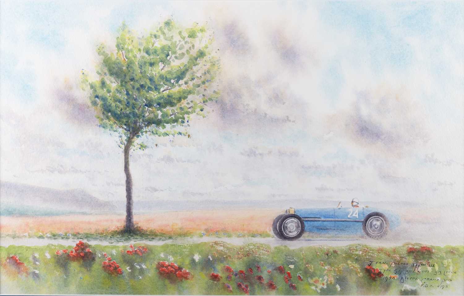 20TH CENTURY SCHOOL FG BARRATT TYPE 59 BUGATTI 5.3L, 1934 DIEPPE GRAND PRIX, DRIVEN BY JEAN-PIERRE