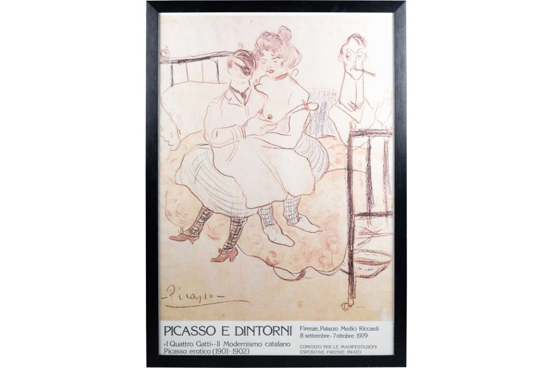 FRAMED PICASSO EXHIBITION POSTER FIRENZE, PALAZZO MEDICI RICCARDI, 1979 - Image 1 of 2