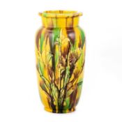 A SANCAI-GLAZED VASE, POSSIBLY AWAJI, EARLY 20TH CENTURY
