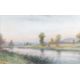 GEORGE HENRY JENKINS (1843-1914) RIVER LANDSCAPE WITH CITY BEYOND, POSSIBLY BRISTOL - Image 1 of 3