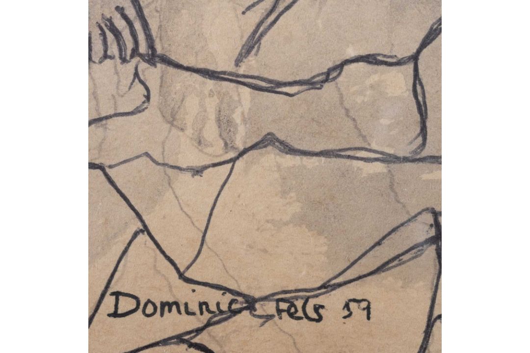 DOMINIC FELS (1920-1984) TWO FIGURAL STUDIES - Image 4 of 5
