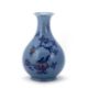 AN UNDERGLAZE BLUE AND RED DECORATED BLUE-GLAZED PEAR-SHAPED VASE - Image 2 of 3