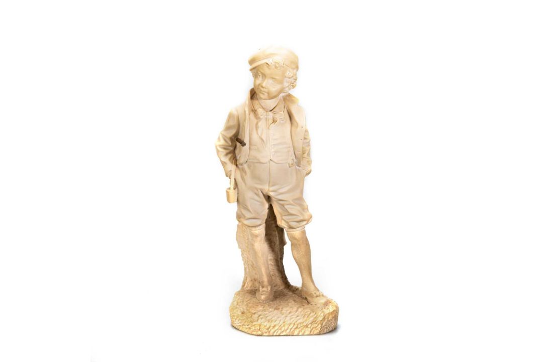 C. GOUNARIS (20TH CENTURY) SCULPTURE OF A BOY IN A CAP