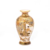 A JAPANESE SATSUMA MINIATURE VASE, MEIJI PERIOD