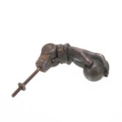 A VICTORIAN HEAVY CAST IRON DOOR KNOCKER