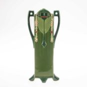 A GERMAN SECESSIONIST POTTERY TWO-HANDLED VASE