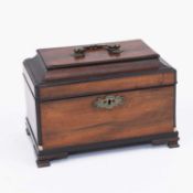 A GEORGE III GONCALO ALVES TEA CADDY