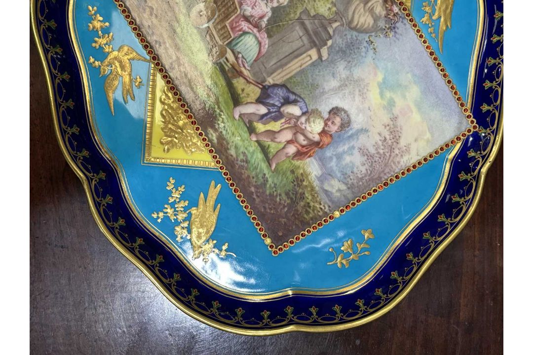 A FINE SÈVRES STYLE TRAY, LATE 19TH CENTURY - Image 4 of 6