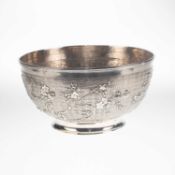 A LARGE CHINESE SILVER BOWL