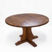 ROBERT THOMPSON OF KILBURN: A MOUSEMAN OAK DINING TABLE, CIRCA 1950-60