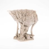 A BLANC-DE-CHINE PORCELAIN SHELL CENTREPIECE