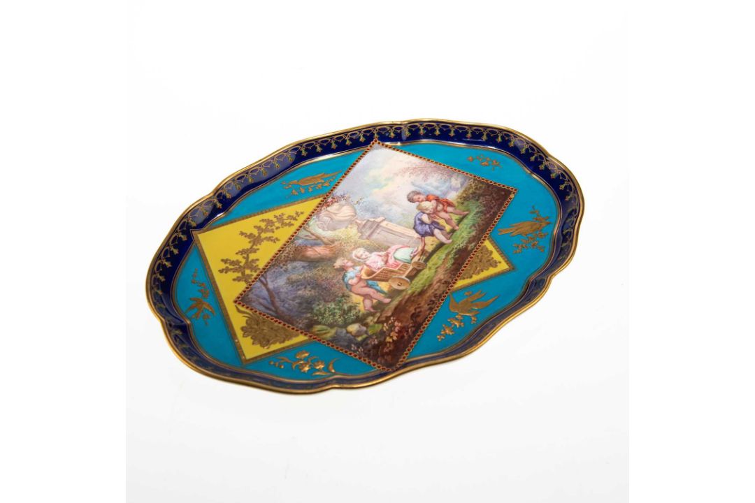 A FINE SÈVRES STYLE TRAY, LATE 19TH CENTURY - Image 1 of 6