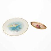 A ROYAL WORCESTER PLATE BY HARRY AYRTON
