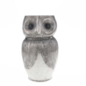 A LIBERTY & CO TUDRIC PEWTER OWL JUG