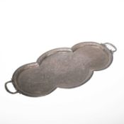 A PERSIAN SILVER TRAY