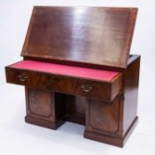 A GEORGE III MAHOGANY ARCHITECTS DESK