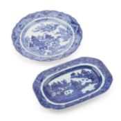 TWO CHINESE BLUE AND WHITE PLATES, 18TH/ 19TH CENTURY