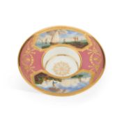 A SÈVRES STYLE TREMBLEUSE SAUCER, 19TH CENTURY