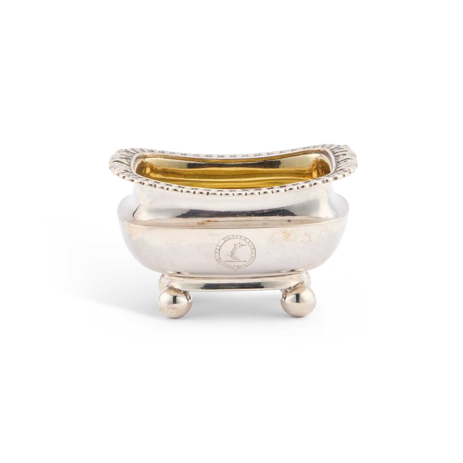 A GEORGE III SILVER SALT