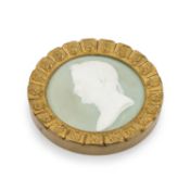 A BISCUIT PORCELAIN PORTRAIT MEDALLION DEPICTING NAPOLEON, 19TH CENTURY