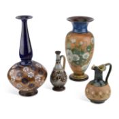 FOUR PIECES OF DOULTON ART POTTERY