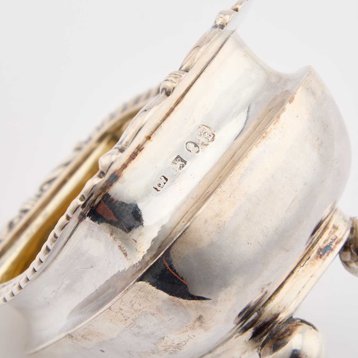 A GEORGE III SILVER SALT - Image 2 of 3