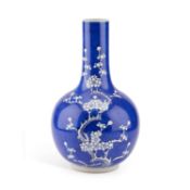 A LARGE CHINESE BLUE AND WHITE 'PRUNUS' VASE