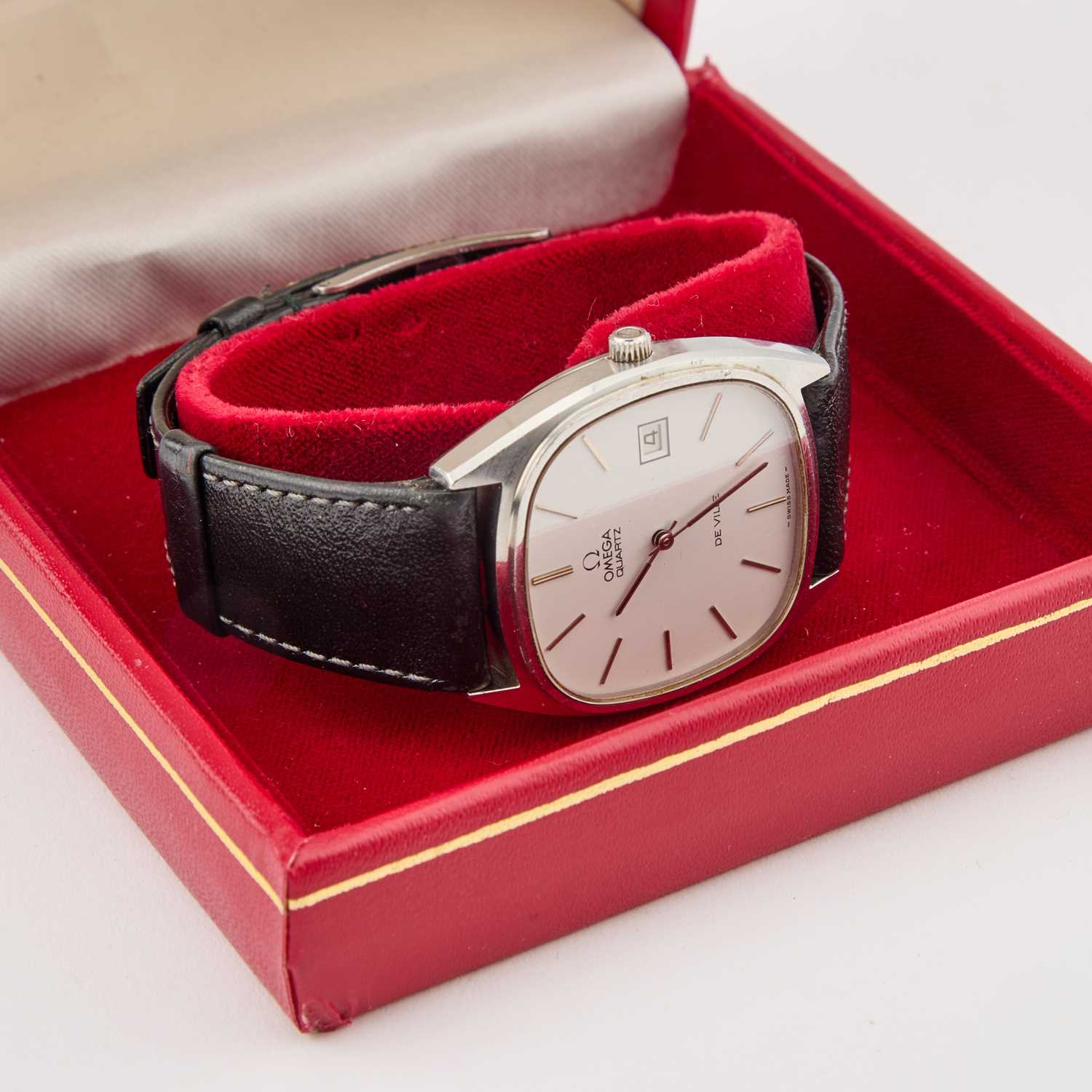 A GENTS STEEL OMEGA DE VILLE STRAP WATCH - Image 2 of 2