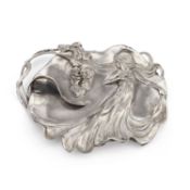 WMF (WÜRTTEMBERGISCHE METALLWARENFABRIK), AN ART NOUVEAU SILVERED METAL TRAY