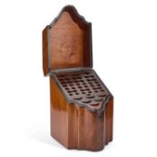 A GEORGE III MAHOGANY KNIFE BOX