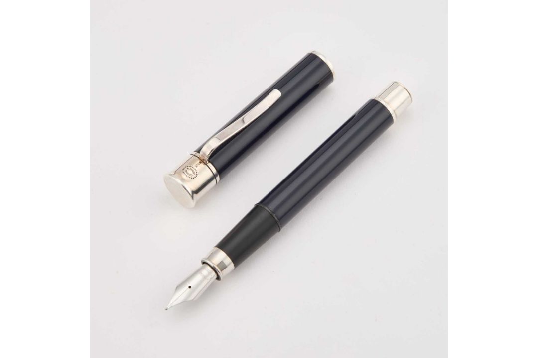 A GEORG JENSEN SILVER-MOUNTED CHINESE LACQUER FOUNTAIN PEN - Image 2 of 4