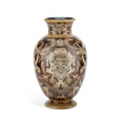 A MARTIN BROTHERS 'RENAISSANCE' STONEWARE VASE, DATED 1893